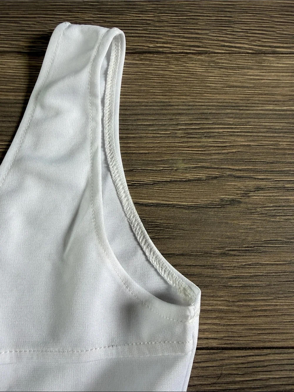 Source Unknown White Lace-Up Bodysuit Romper